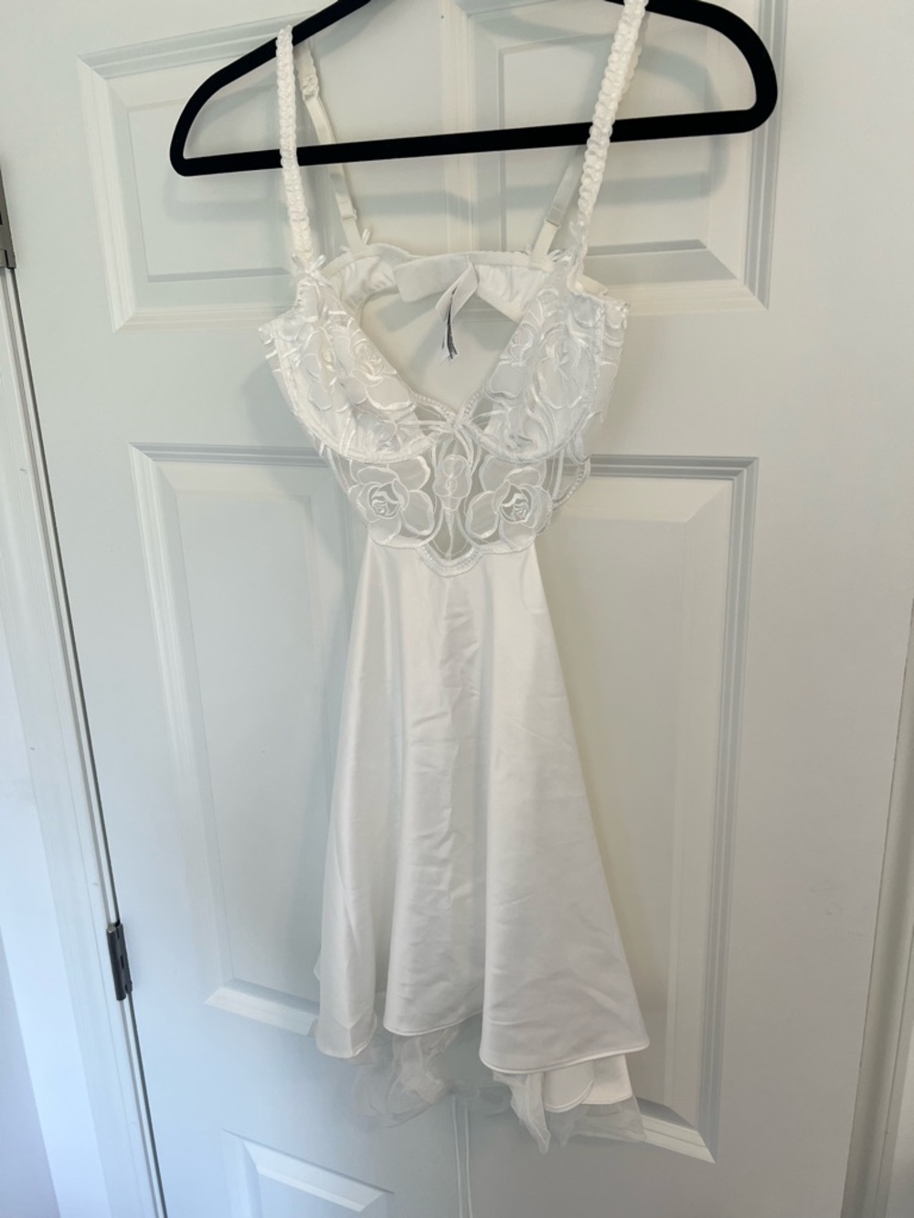 For Love & Lemons White blushing blooms mini slip dress